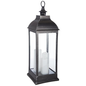 LANTERNA LED ANTIQUE 24X24H71CM NERO ANTICO