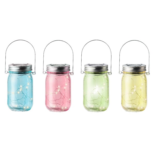 LANTERNA LED SOLARE D.8XH14CM IN BARATTOLO IN DIVE