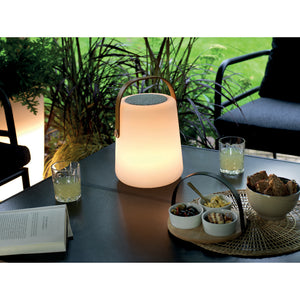 LANTERNA SPEAKER H32CM BIANCA CON MANICO.