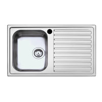 LAVELLO INOX INCASSO 86X50CM 1 VASCA CON GOCCIOLAT