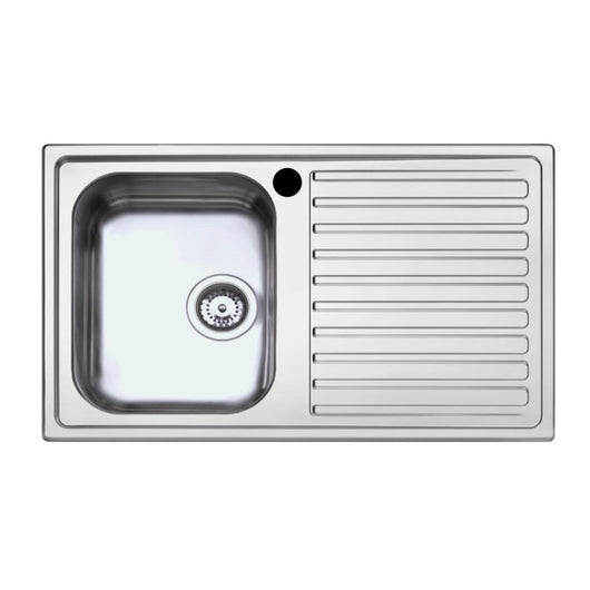 LAVELLO INOX INCASSO 86X50CM 1 VASCA CON GOCCIOLAT