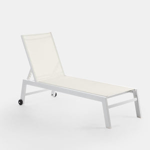 LETTINO SUMMER 210X65XH43CM ECRU/BIANCO ALLUMINIO