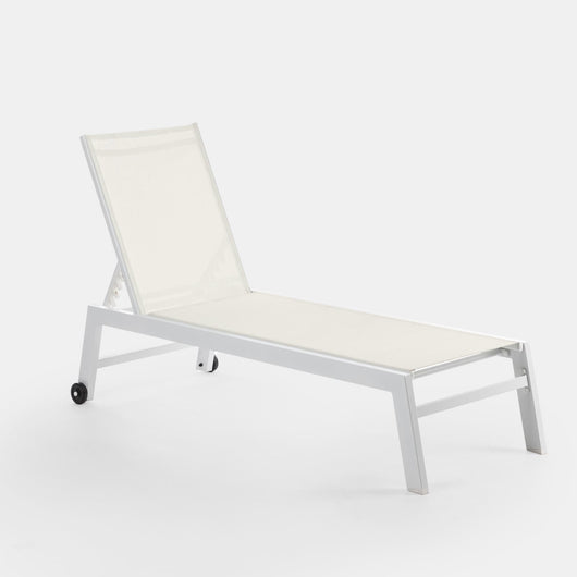 LETTINO SUMMER 210X65XH43CM ECRU/BIANCO ALLUMINIO