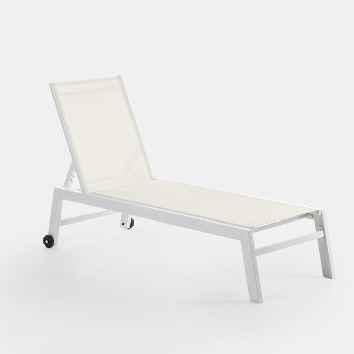 LETTINO SUMMER 210X65XH43CM ECRU/BIANCO ALLUMINIO