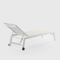 LETTINO SUMMER 210X65XH43CM ECRU/BIANCO ALLUMINIO