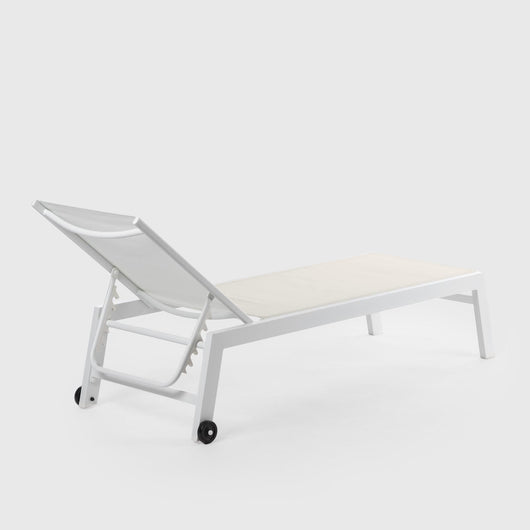 LETTINO SUMMER 210X65XH43CM ECRU/BIANCO ALLUMINIO