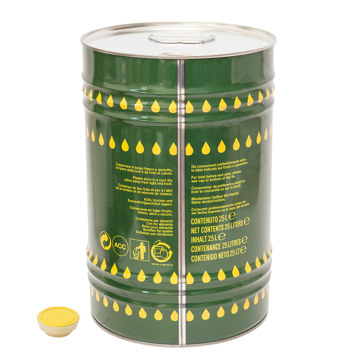 LATTA IN METALLO PER OLIO 25L
