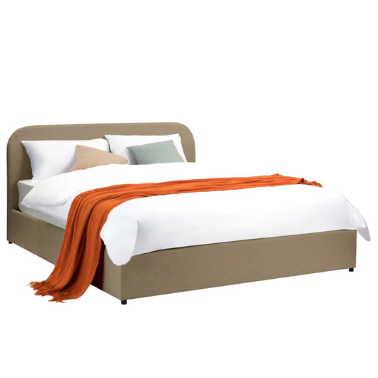 LETTO CON CONTENITORE ANDY MATRIMONIALE CM.160X190 IN TESSUTO COLORE CORDA