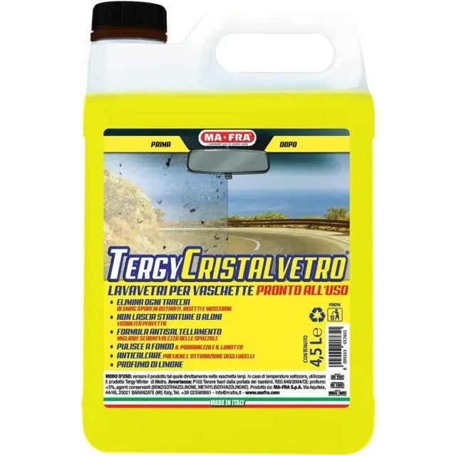 LIQUIDO LAVAVETRI TERGY CRISTALVETRO 4,5L ESTIVO