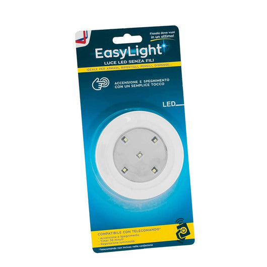 LUCE LED EASY LIGHT CON ADESIVO E TELECOMANDO.