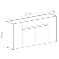 MADIA CRETA 170X40XH85CM CONGO CON TOP ROVERE TEAK