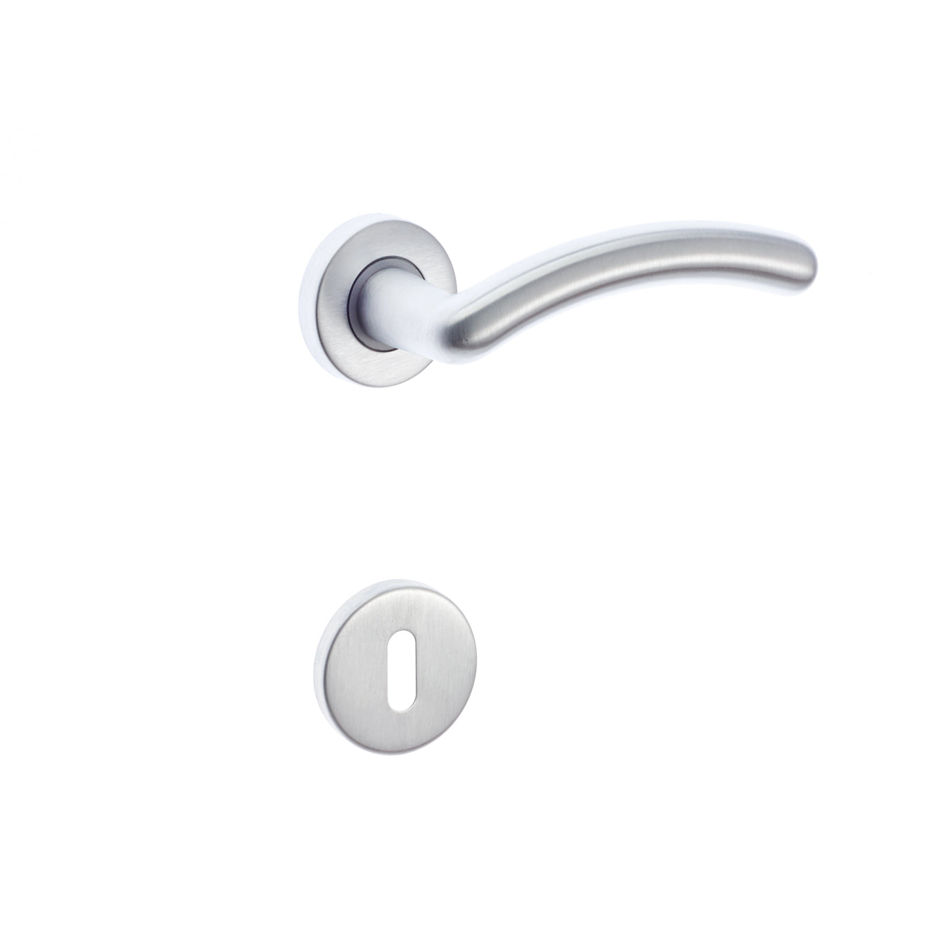 MANIGLIA NOVE PATENT IN OTTONE CROMO SATINATO CON