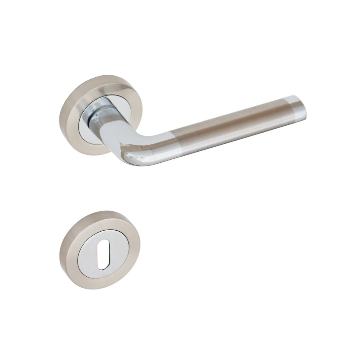 MANIGLIA NINA PATENT CROMO LUCIDO / NICHEL SATINAT