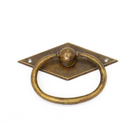 MANIGLIA PATINATO ANTICO PZ. 2 57X43MM CON PIASTRA