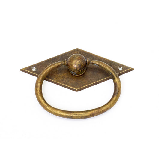 MANIGLIA PATINATO ANTICO PZ. 2 85X60MM CON PIASTRA