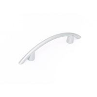 MANIGLIA IN METALLO MODERNA ARGENTO 96MM TIPO D