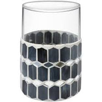 MELODY BICCHIERE IN VETRO MOSAICO GRIGIO