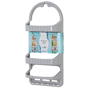 MENSOLA DOCCIA ANKORA 27X14XH62CM 3 PIANI GRIGIO