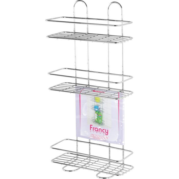 MENSOLA DOCCIA FRANCY 3 RIPIANI 26X11X53CM CROMO