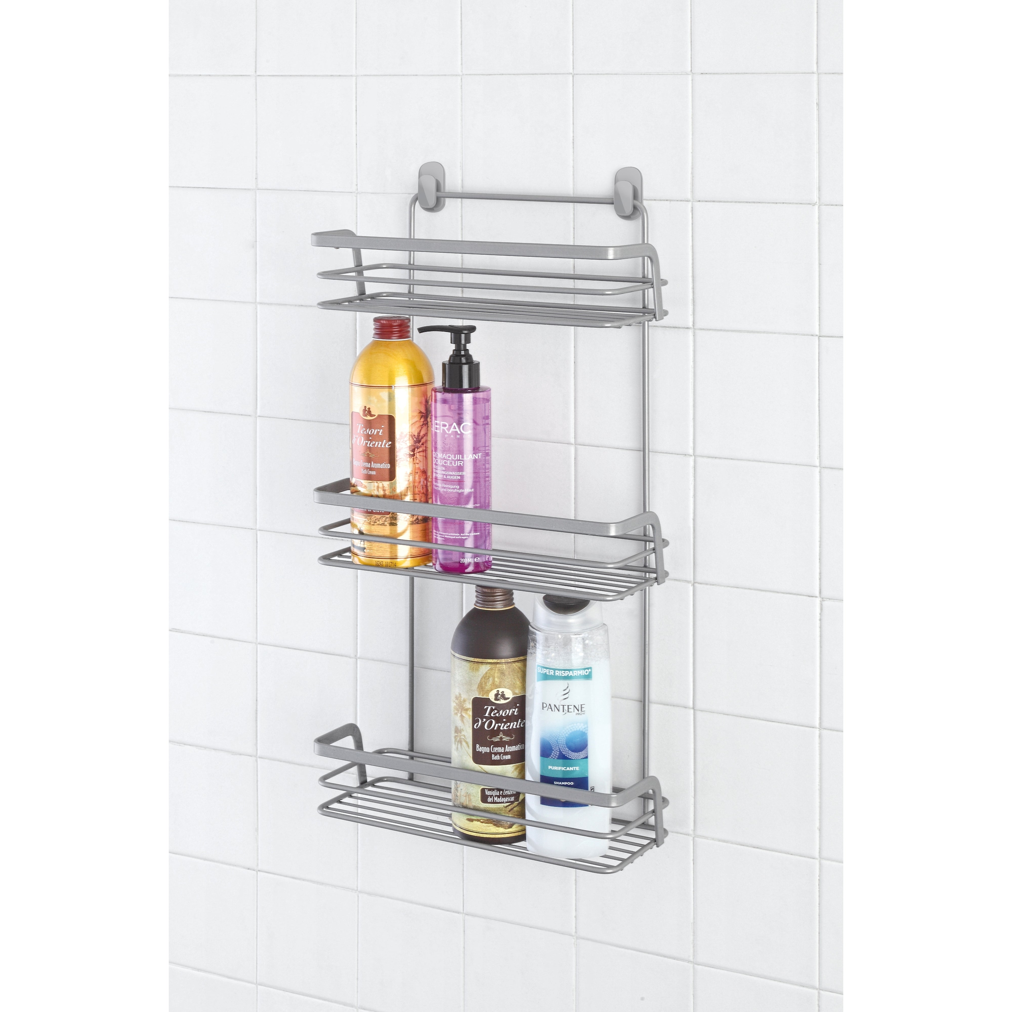 MENSOLA DOCCIA LINDA 3 RIPIANI 26X11XH53CM GRIGIA