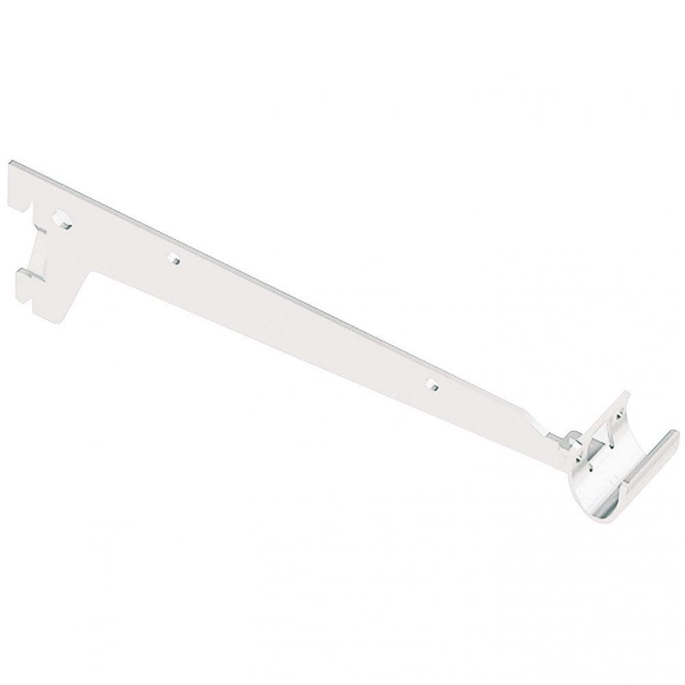 MENSOLA A 2 GANCI 33CM BIANCA PER TUBO OVALE