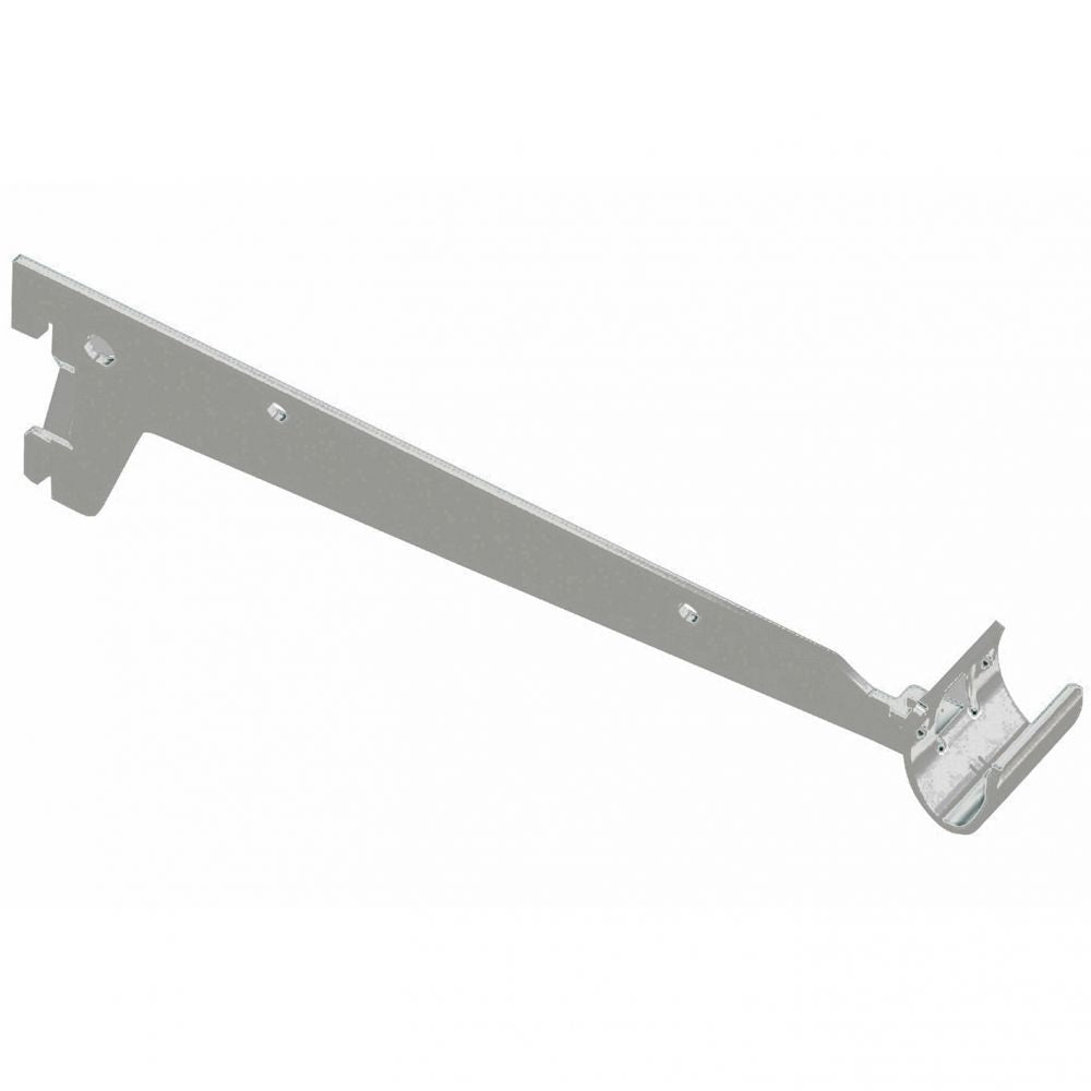 MENSOLA A 2 GANCI 33CM ALLUMINIO GRIGIO