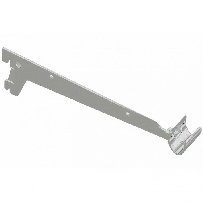 MENSOLA A 2 GANCI 33CM ALLUMINIO GRIGIO