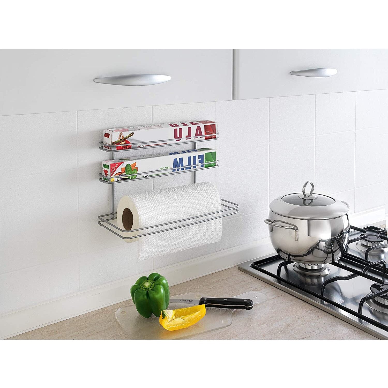 MENSOLA 3 PIANI PORTA ROTOLI CUCINA CM 33X14X23 PO