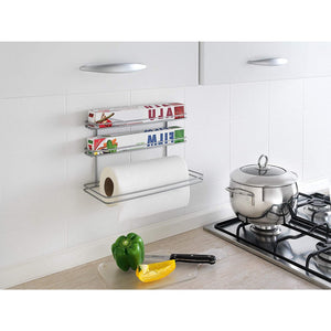 MENSOLA 3 PIANI PORTA ROTOLI CUCINA CM 33X14X23 PO