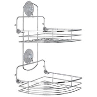 MENSOLA ANGOLARE POCO 19X19XH40CM CROMO.