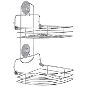 MENSOLA ANGOLARE POCO 19X19XH40CM CROMO.