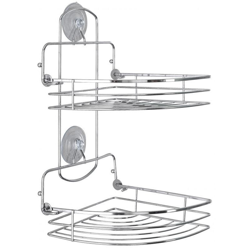 MENSOLA ANGOLARE POCO 19X19XH40CM CROMO.