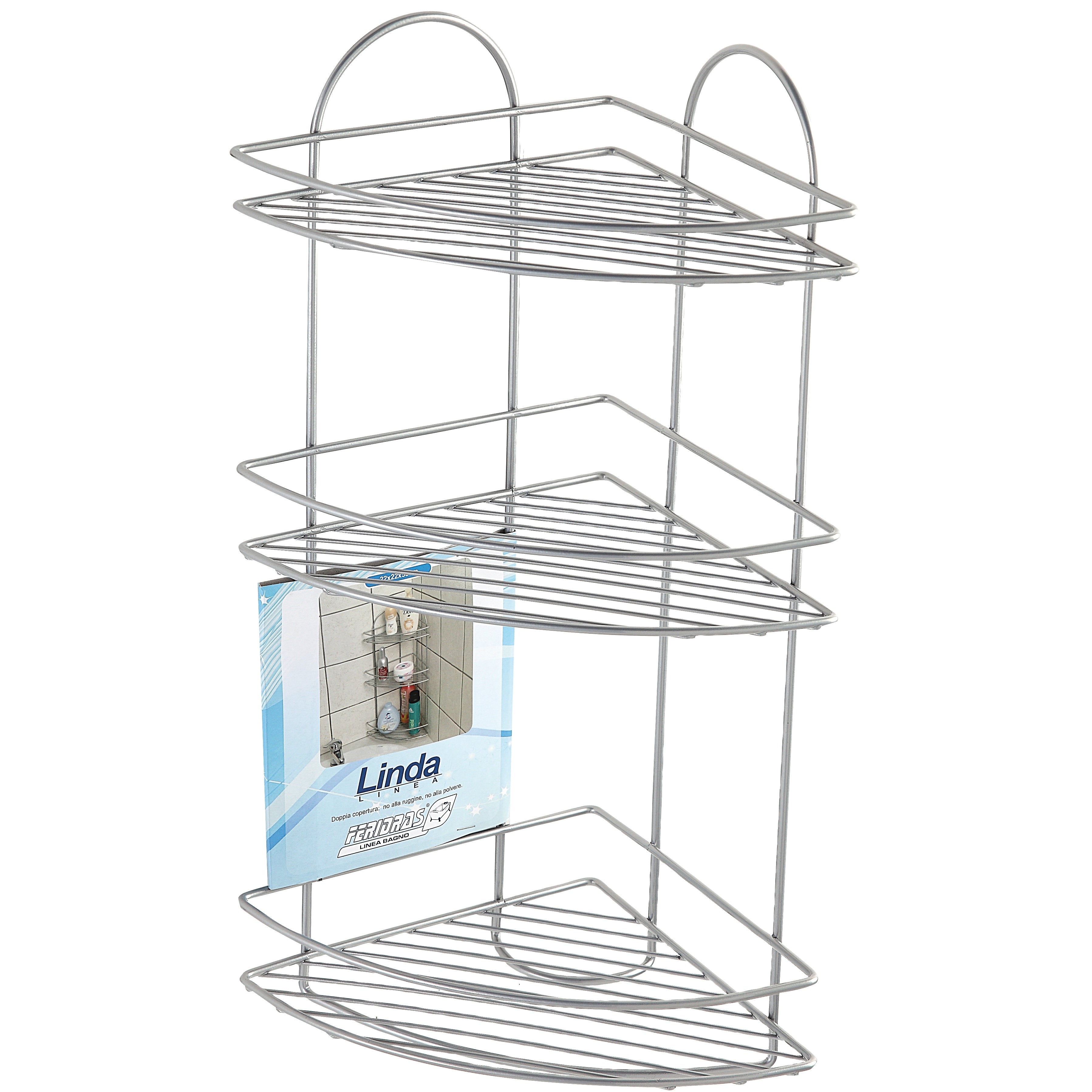 MENSOLA ANGOLARE 3 RIPIANI 22X22X53CM