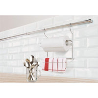 MENSOLA PORTA ROTOLI + PORTA STROFINACCIO CROMATA