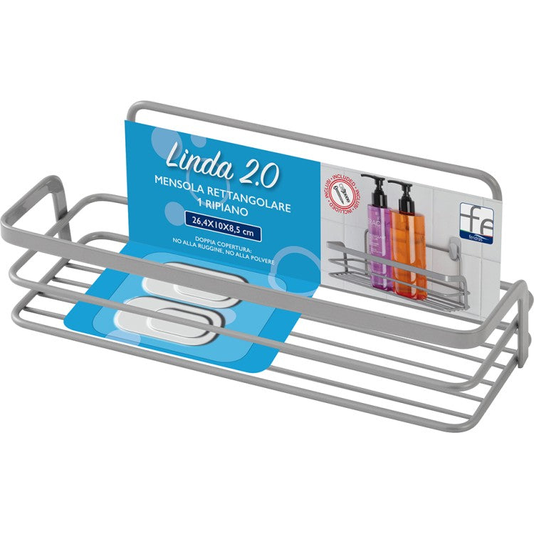 MENSOLA RETTANGOLARE 1 RIPIAN0.26X11X11CM