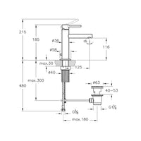 MISCELATORE LAVABO ORIGIN CROMO