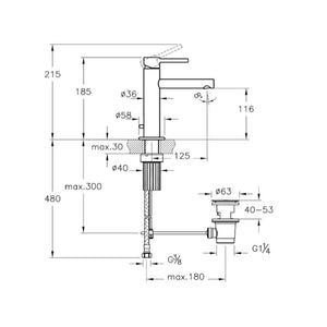 MISCELATORE LAVABO ORIGIN CROMO