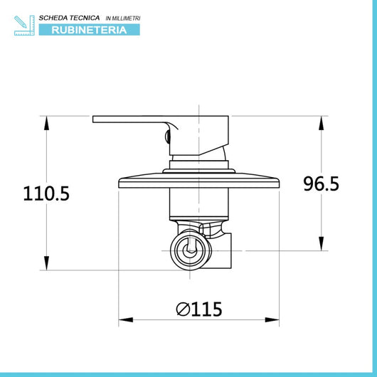 MISCELATORE INCASSO DOCCIA PRIMA CROMO