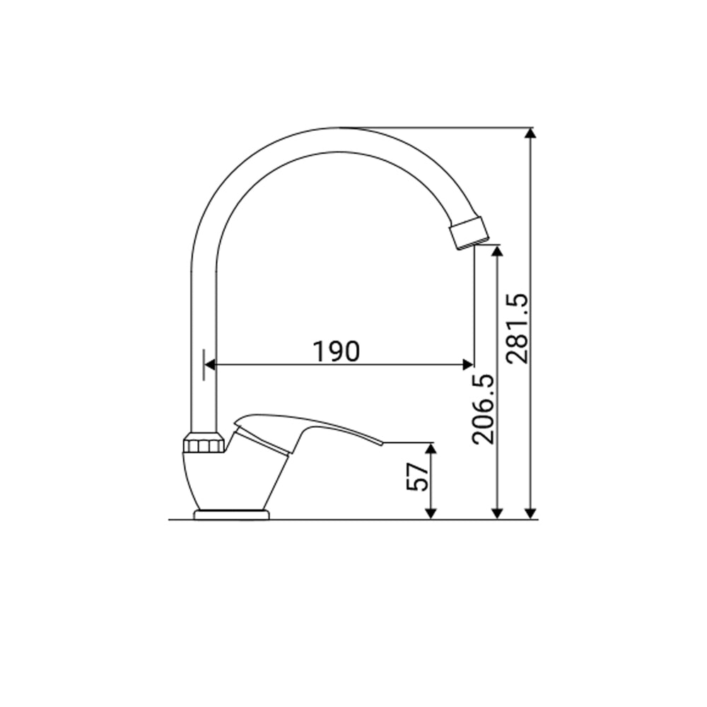 MISCELATORE LAVELLO BOCCA ALTA FAST 35MM CROMO