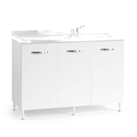 MOBILE SOTTOLAVELLO 120X50XH85CM BIANCO FRASSINATO