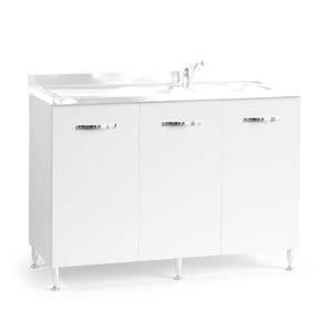 MOBILE SOTTOLAVELLO 120X50XH85CM BIANCO FRASSINATO