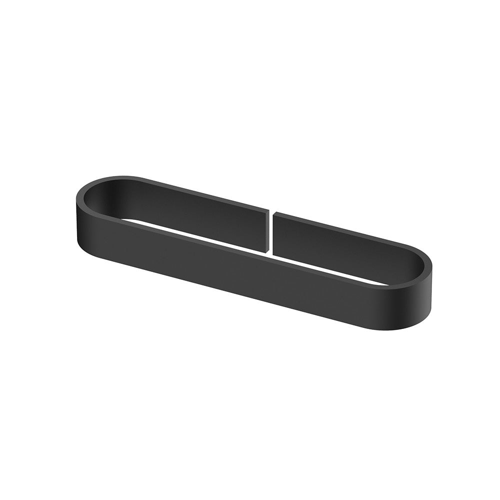 Portasalviette 25 cm nero serie evolution - fissaggio con biadesivo o ad incollo