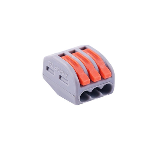 MORSETTO AD INNESTO RAPIDO A 3 VIE PER CAVI 1/4MMQ