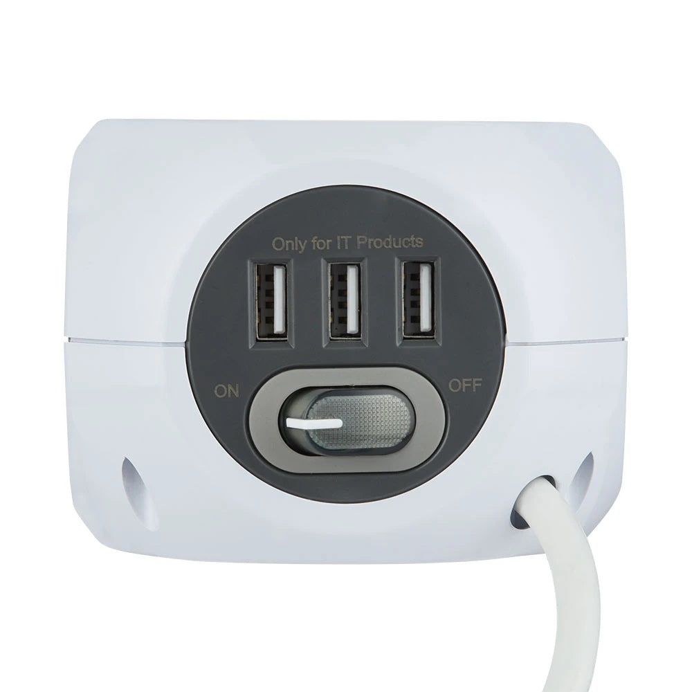 MULTIPRESA CUBO MINICUBE 3 SCHUKO 3 USB E CARICATORE WIRELESS