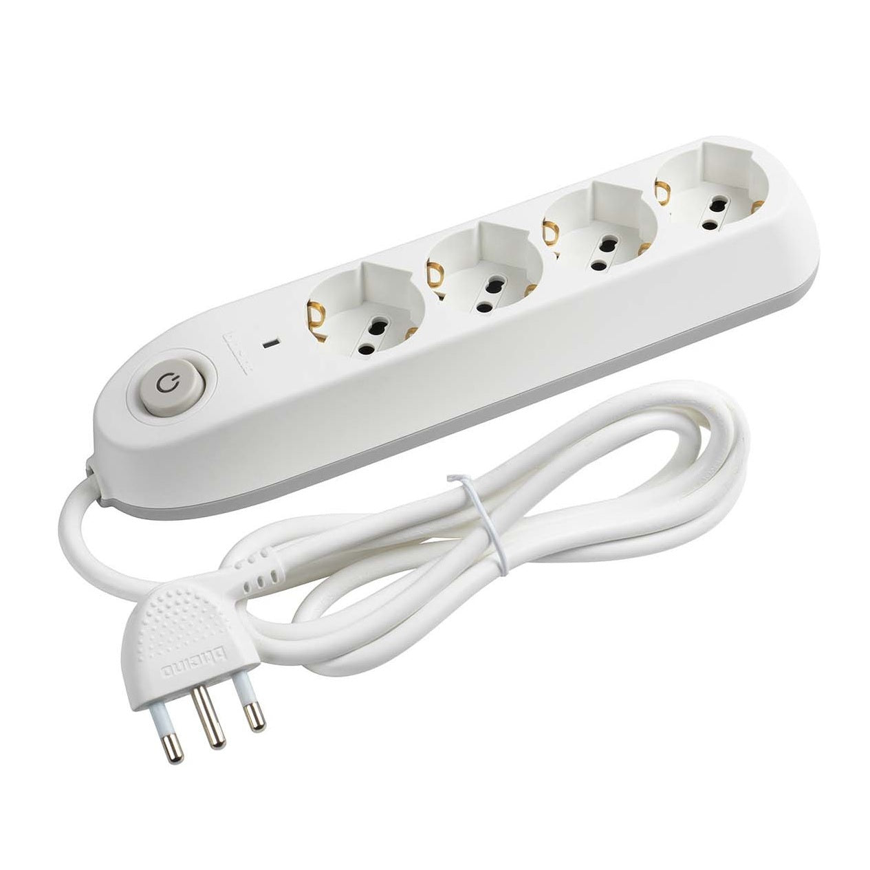 MULTIPRESA POKER CON 4 PRESE SCHUKO 10/16A BIANCA