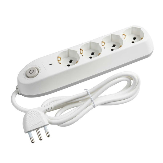 MULTIPRESA POKER CON 4 PRESE SCHUKO 10/16A BIANCA