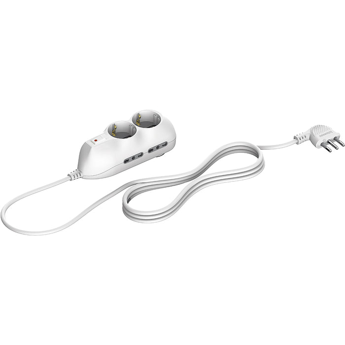 MULTIPRESA SLOT6 10A BIANCA 2 SCHUKO 4 BIPASSO