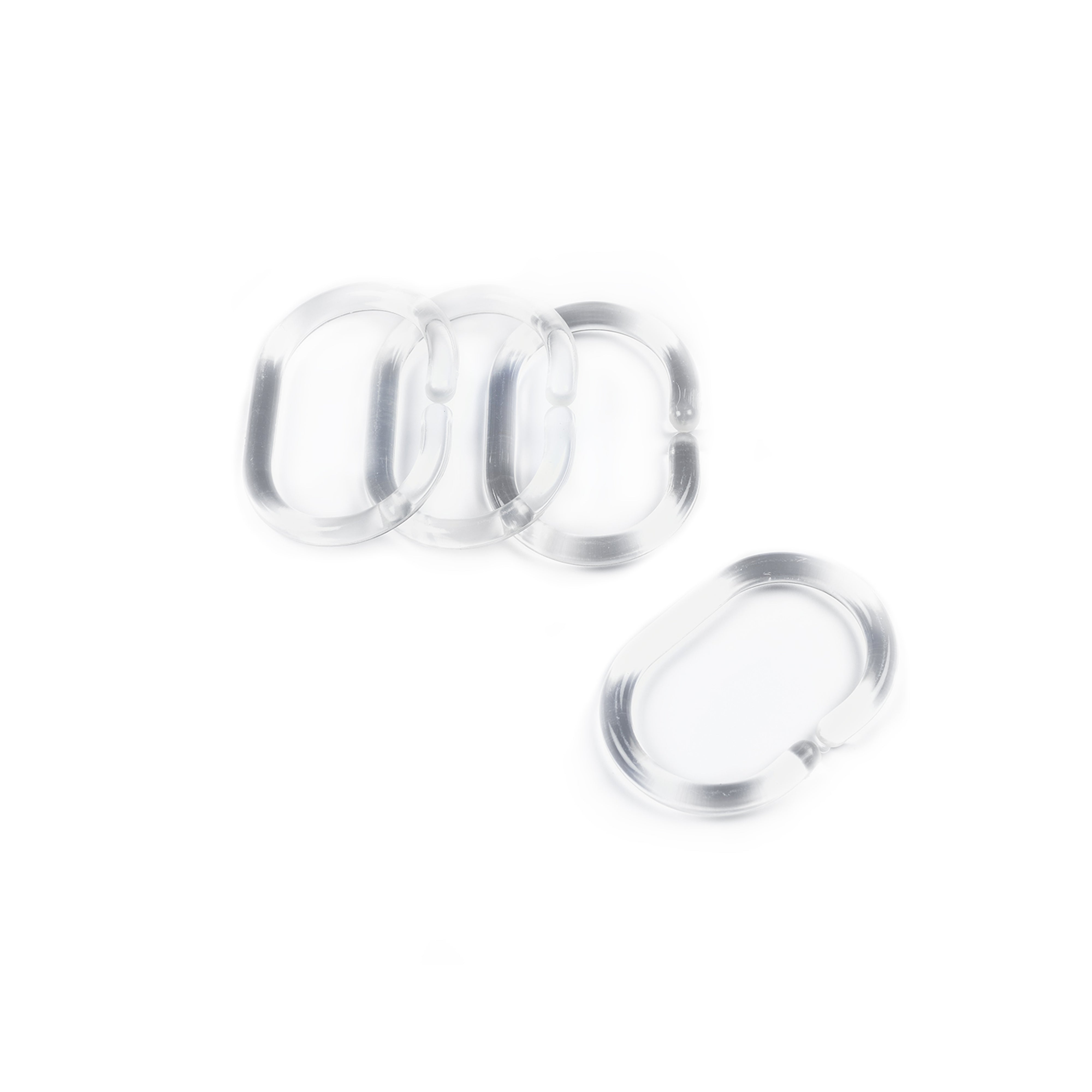 NR. 12 ANELLI PER TENDA DOCCIA TRASPARENTE