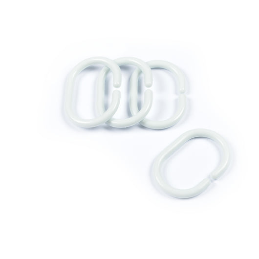 NR. 12 ANELLI PER TENDA DOCCIA BIANCO