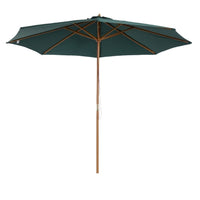 OMBRELLONE D.3M IN LEGNO CON TESSUTO VERDE